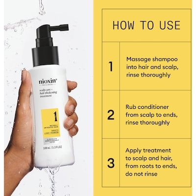 Nioxin System 1 Scalp + Hair Thickening Treatment - Serum for Natural Hair with Light Thinning, 100ml 5