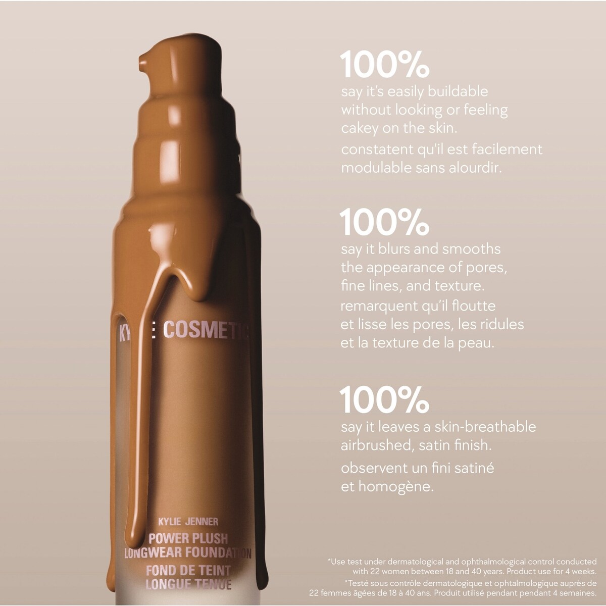 Fond de teint Power Plush Longwear à la niacinamide, tenue 12 heures, léger, fini homogène & naturel