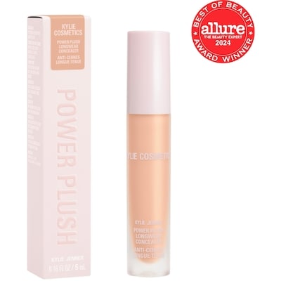Power Plush Longwear Concealer, 12-hour wear, brightens & color correct under eye circles, natural finish, crease & cake-proof, vegan