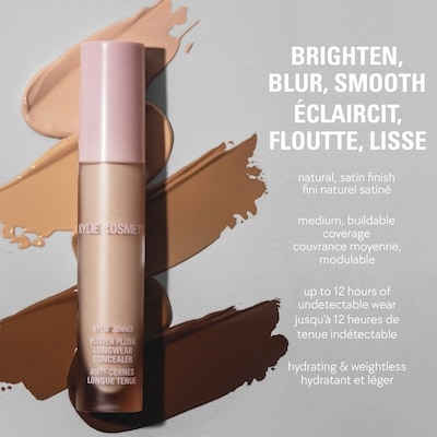 Power Plush Longwear Concealer, 12-hour wear, brightens & color correct under eye circles, natural finish, crease & cake-proof, vegan 5