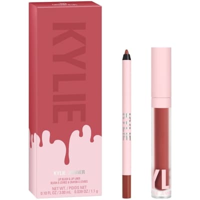 Kit Blush à lèvres + crayon à lèvres, fini mat poudré, ultra-léger, végétalien