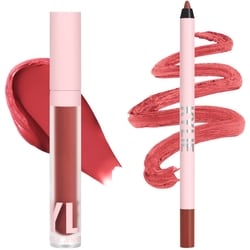 Kit Blush à lèvres + crayon à lèvres, fini mat poudré, ultra-léger, végétalien 2