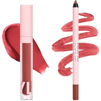 Kit Blush à lèvres + crayon à lèvres, fini mat poudré, ultra-léger, végétalien 2