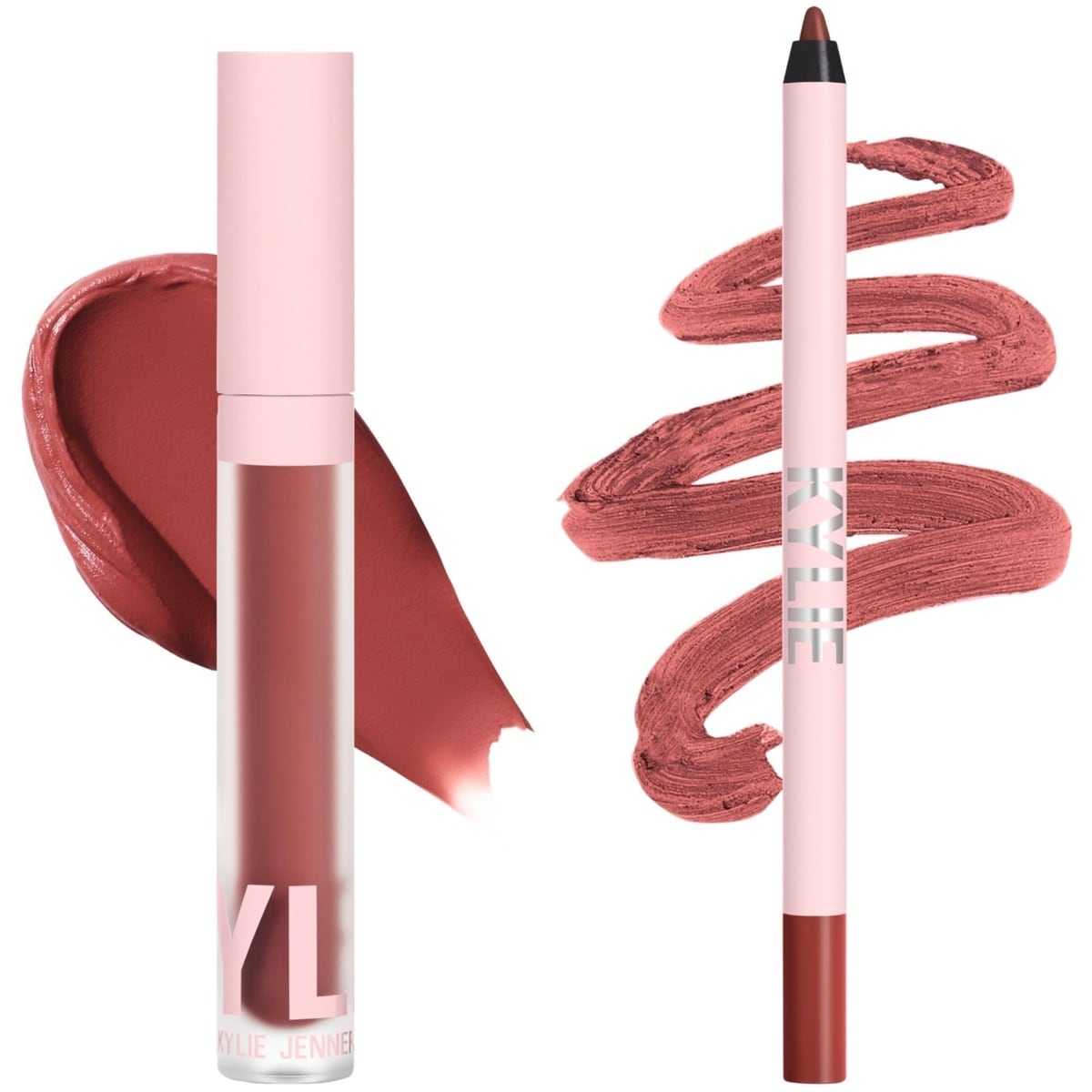 Kit Blush à lèvres + crayon lèvres, fini mat poudré, ultra-léger, végétalien