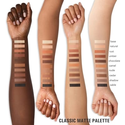 Pressed Powder Palette The Classic Matte Palette, highly pigmented, soft & easy blend, clean vegan, talc-free 4