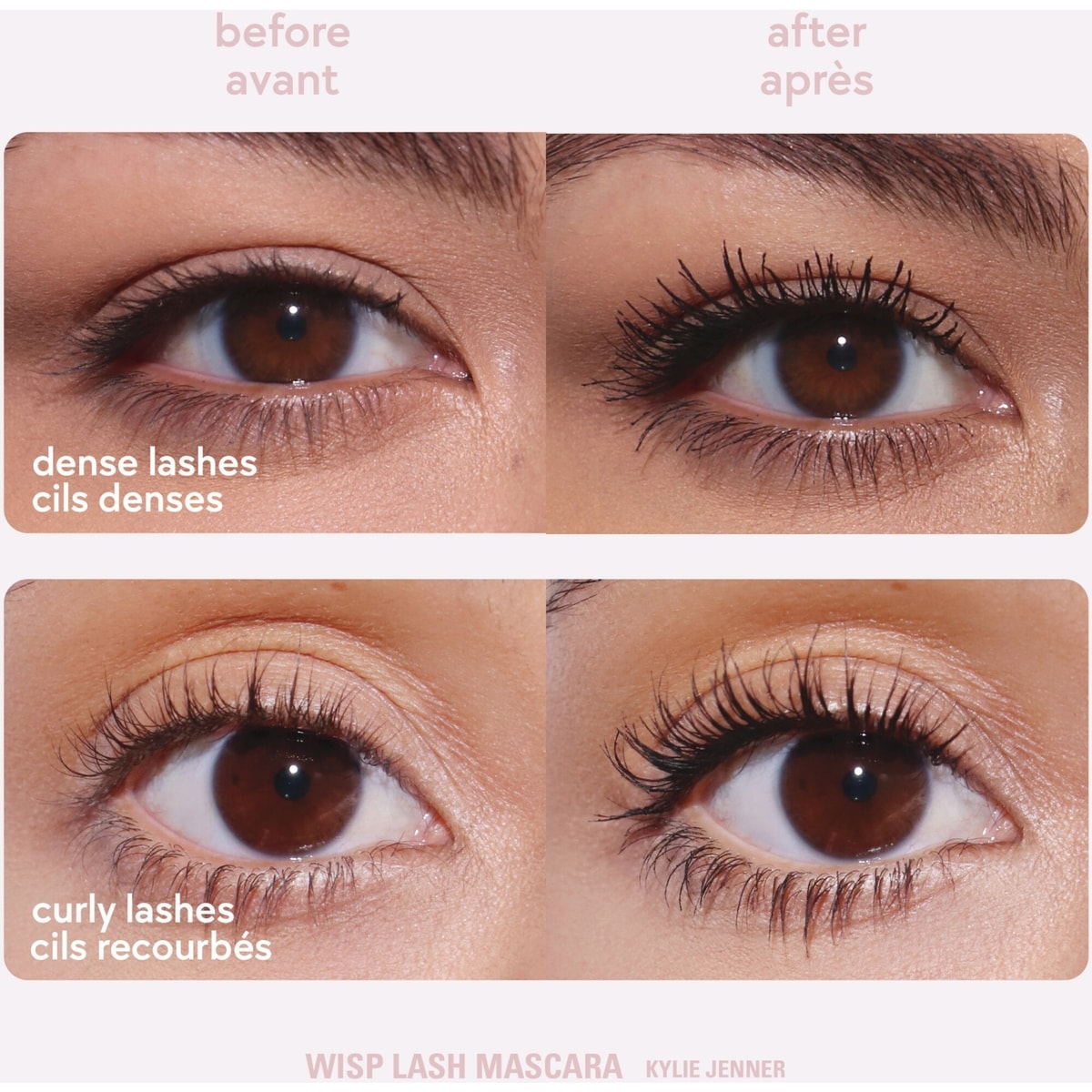 Mascara Wisp Lash, cils recourbés et allongés pendant 24H sans grumeaux ou bavure, formule pure, saine & végétalienne