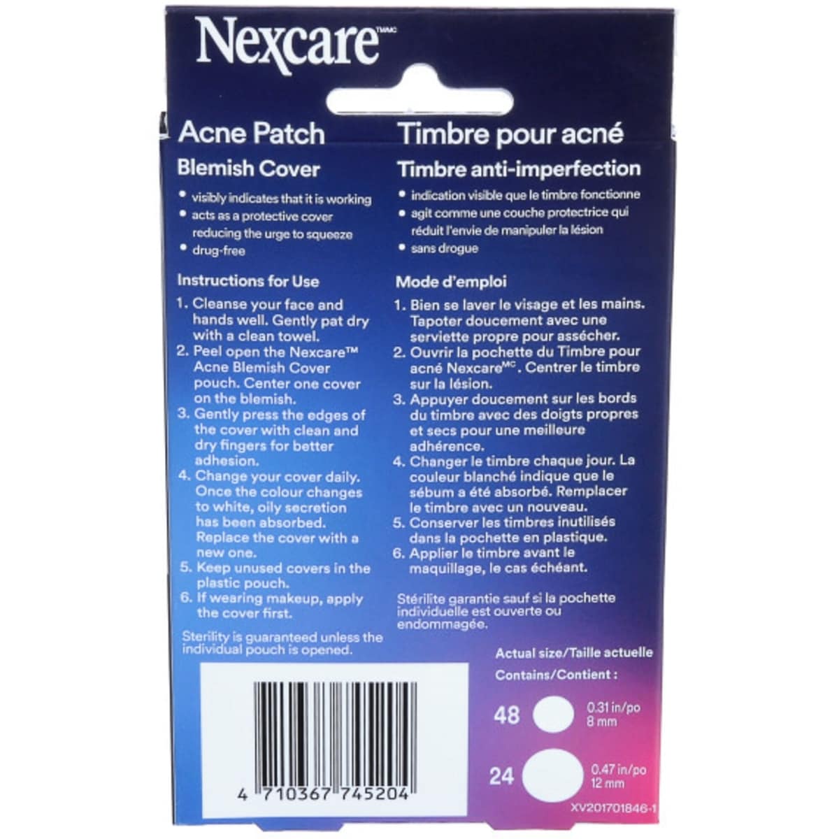 Timbre anti-imperfection pour acn