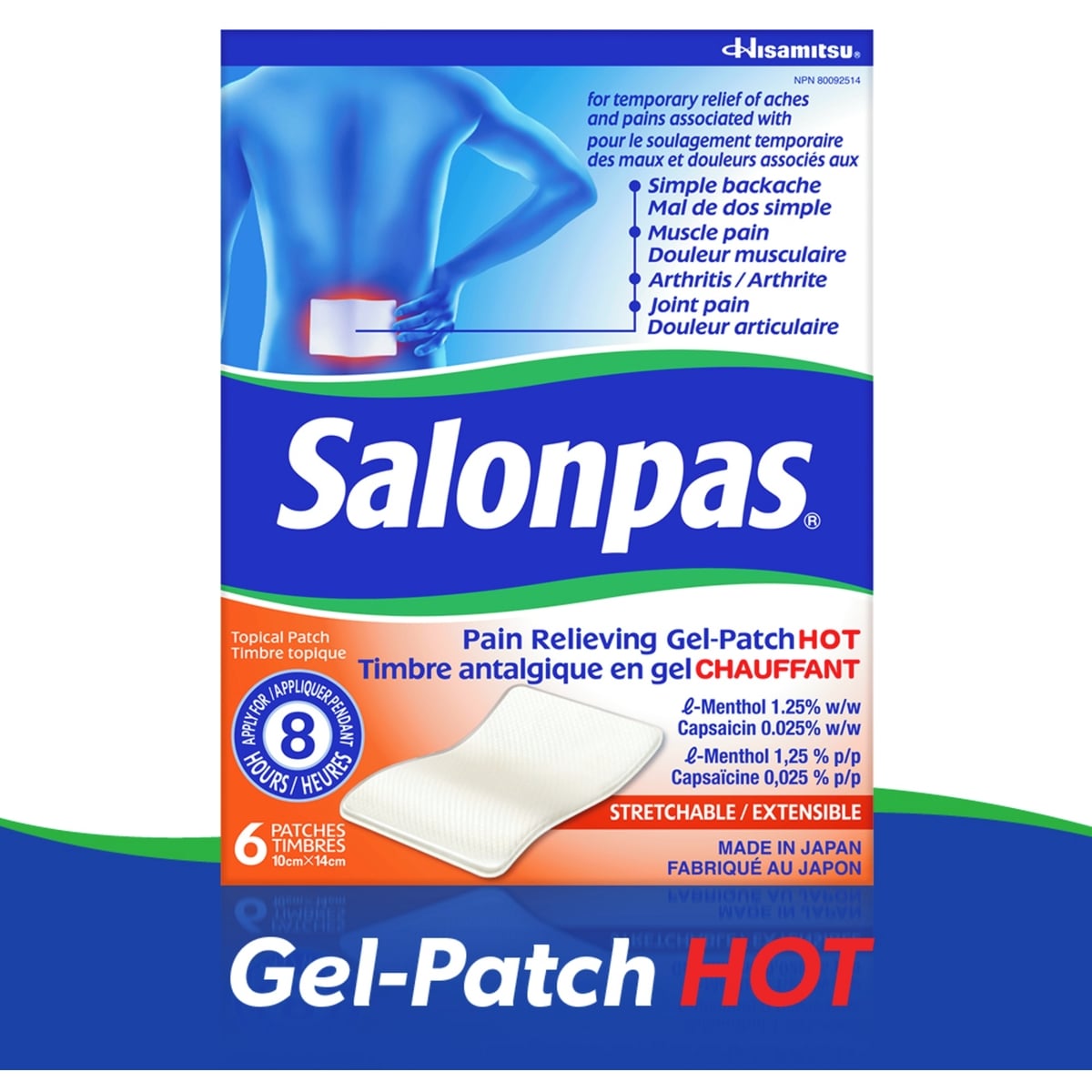 Salonpas Pain Relieving Gel-Patch HOT