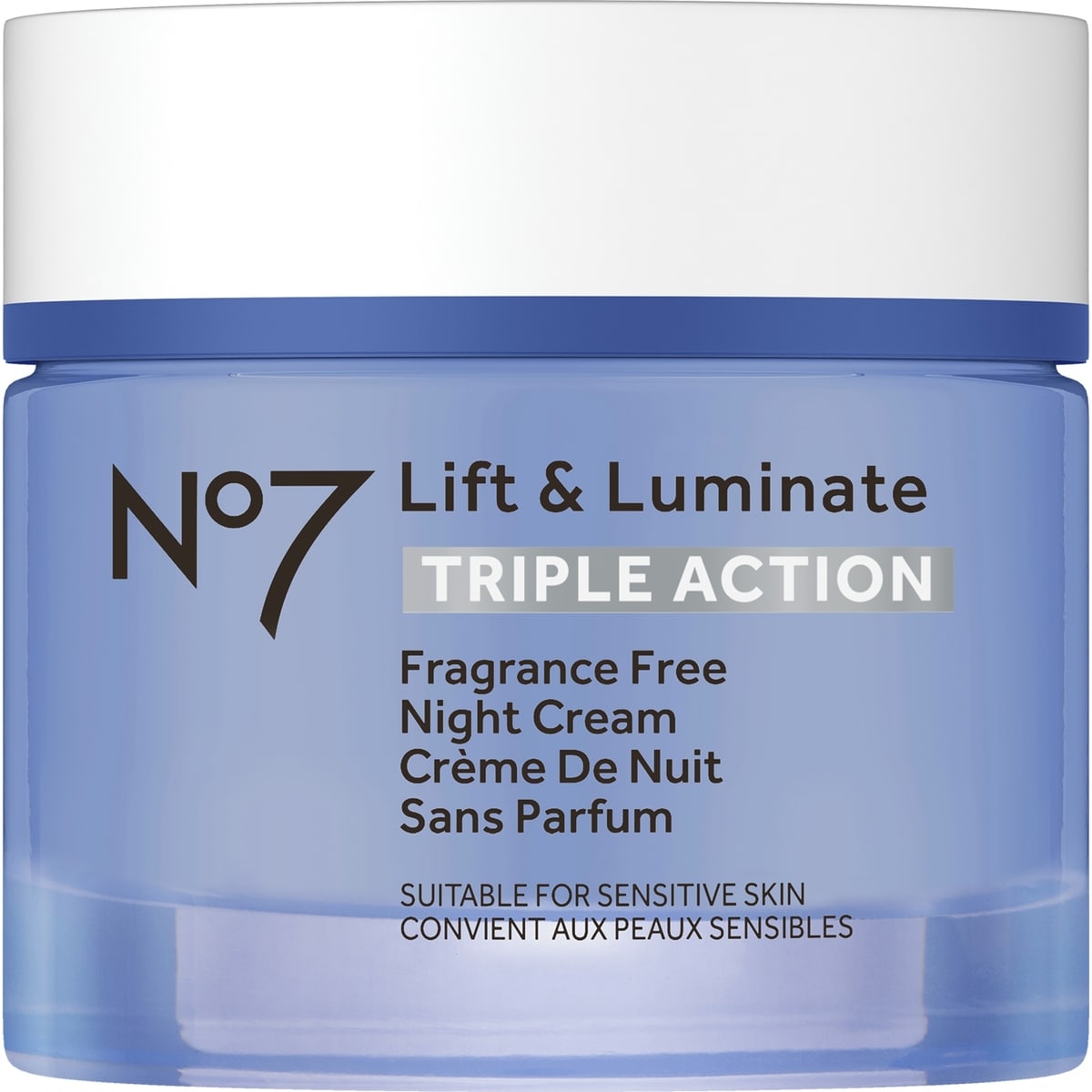 No7 Lift & Luminate Triple Action Fragrance Free Night Cream