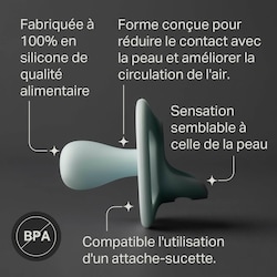 Sucette Tommee Tippee Ultra-légère StayPut, 18 à 36 mois, paquet de 2, conception monopièce en silicone 3