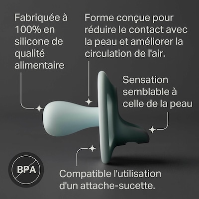 Sucette Tommee Tippee Ultra-légère StayPut, 18 à 36 mois, paquet de 2, conception monopièce en silicone 3