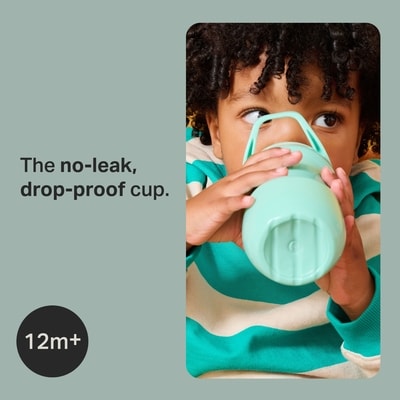 Insulated Sporty Spout Bottle, 9oz, No Spill Toddler Water Bottle For 12 months +, Two-Piece Valve Helps Stop Spills, Blue and Orange, 2 count 3