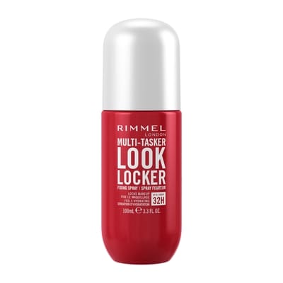 Rimmel London Multi-Tasker Look Locker, spray fixateur, fixe le maquillage jusqu'à 32 heures tout en conservant une sensation de peau hydratée et fraîche, formule vegan, 100 ml