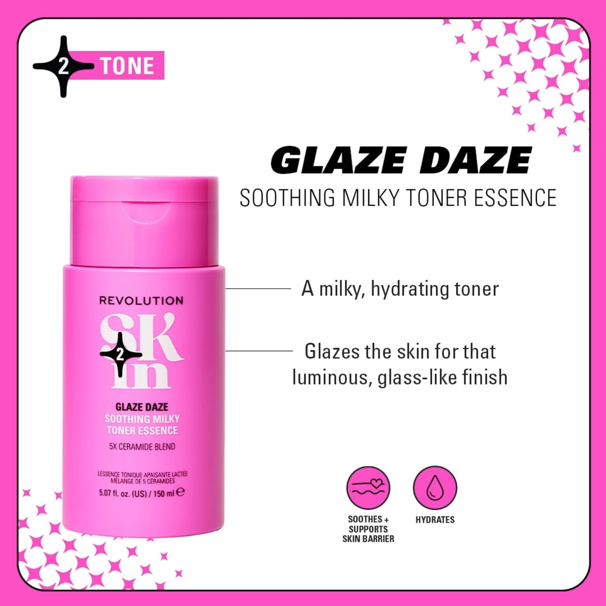 Skin Glaze Daze Ceramide Soothing Milky Toner Essence