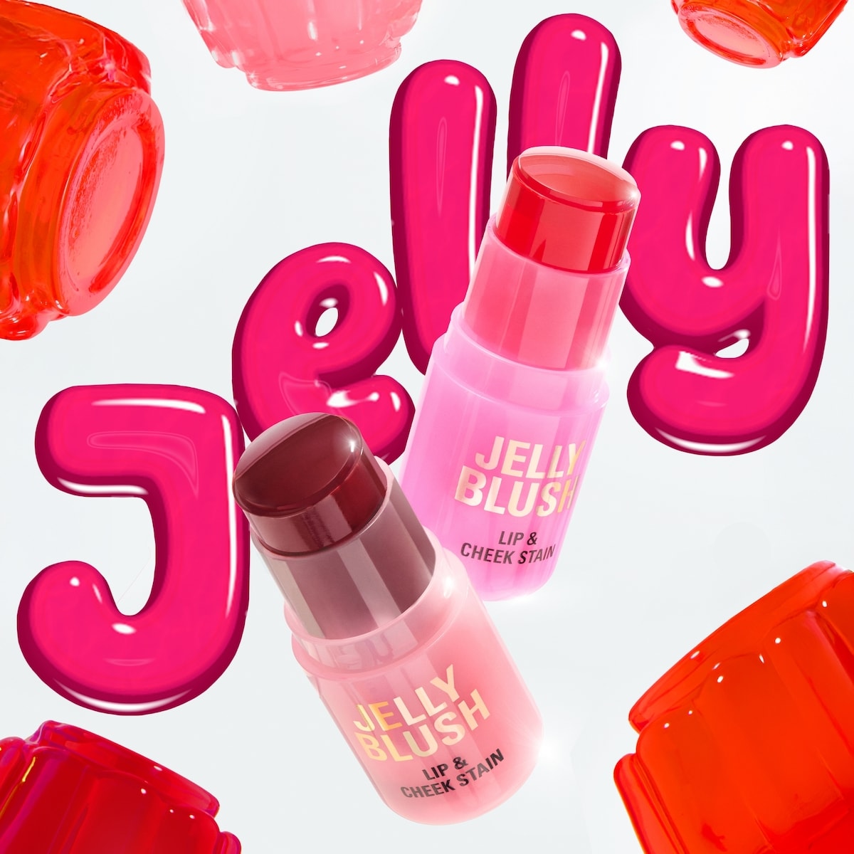 Revolution Jelly Blush Stick Rouge à Lèvres et Joues Rose Fraise