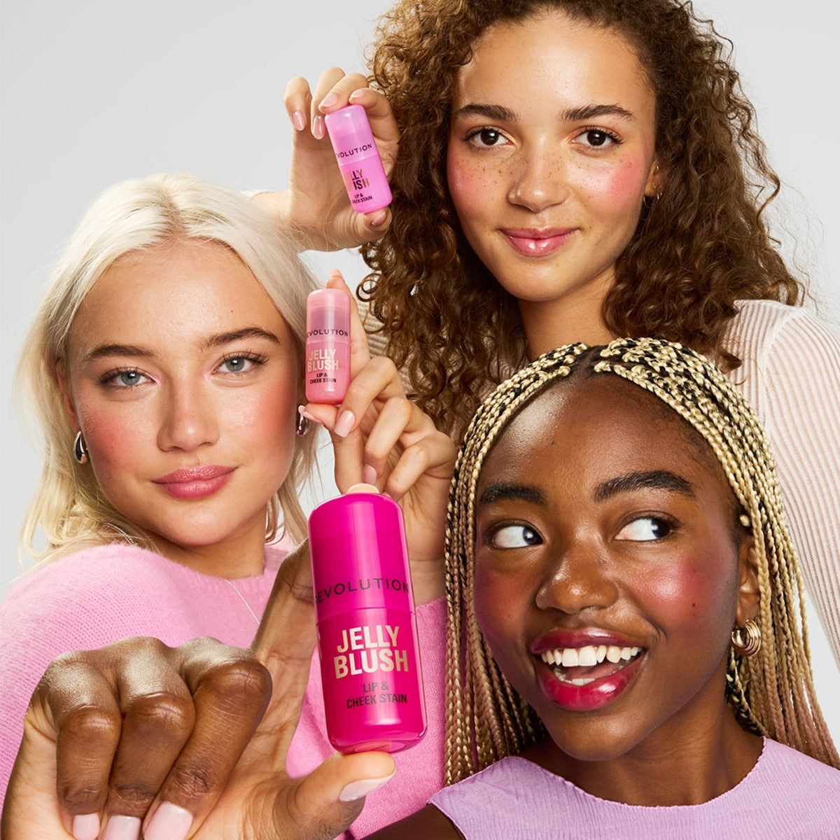 Revolution Jelly Blush Stick Rouge à Lèvres et Joues Rose Fraise