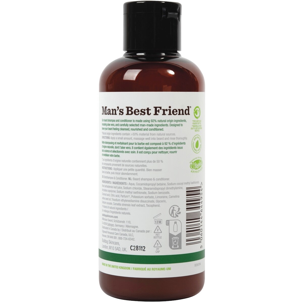 Bulldog Skincare for Men 2in1 Beard Shampoo & Conditioner