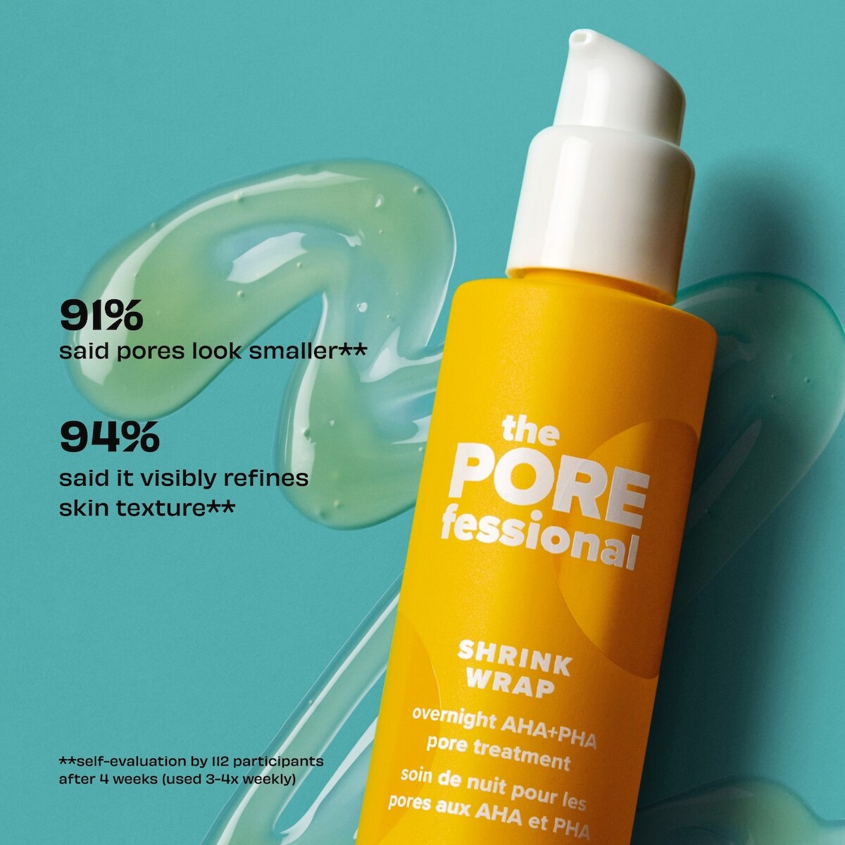 The POREfessional Shrink Wrap overnight AHA+PHA pore treatment
