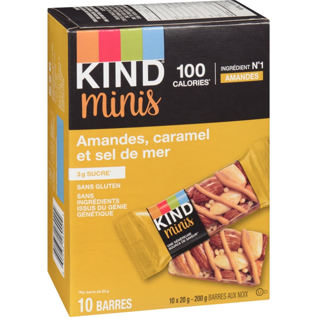 Mini-barres Amandes, caramel et sel de mer
