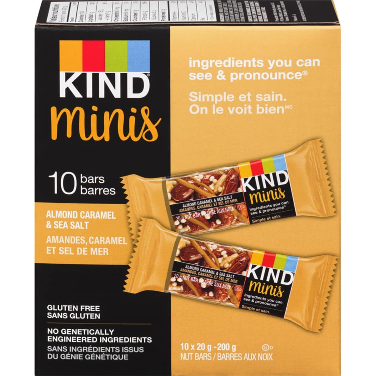 Mini-barres Amandes, caramel et sel de mer