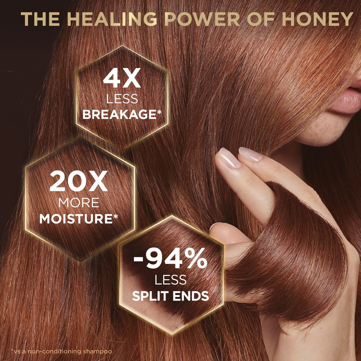 Hair Honey Sérum Réparateur pour Cheveux Secs et Abîmés, Non collant & non gras, cheveux plus lisses & réduction de pointes fourchues