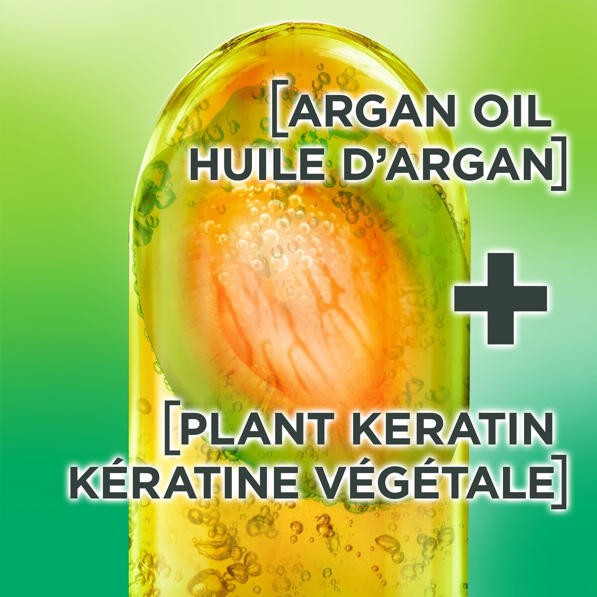 Fructis Sleek & Shine Spray Sans Rinçage 10-en-1 Pour Cheveux Secs et Frisés, Traitement Réparateur et Protection Thermale, Avec Huile d'Argan et Kératine Végétale