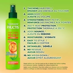 Fructis Grow Strong Thickening 10-in-1 Spray for Fine Hair, Heat Protectant, with Vitamin C 2