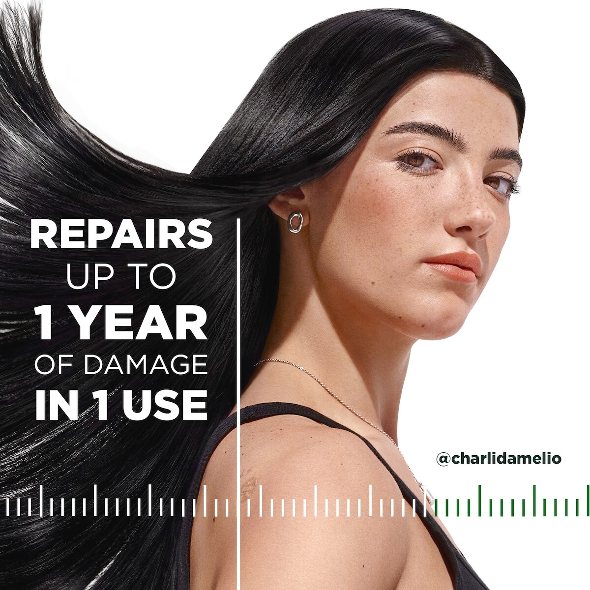 Fructis Hair Filler + Vitamine C Revitalisant Sans Sulfates Réparateur et Fortifiant, pour Cheveux Faibles et Endommagés, Jusqu'à 4X Moins de Cassures & 79% de Force en Plus