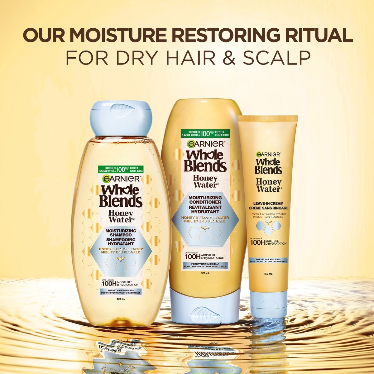 Whole Blends Honey Water Moisture Restoring Leave In Cream, for Dry Hair & Scalp