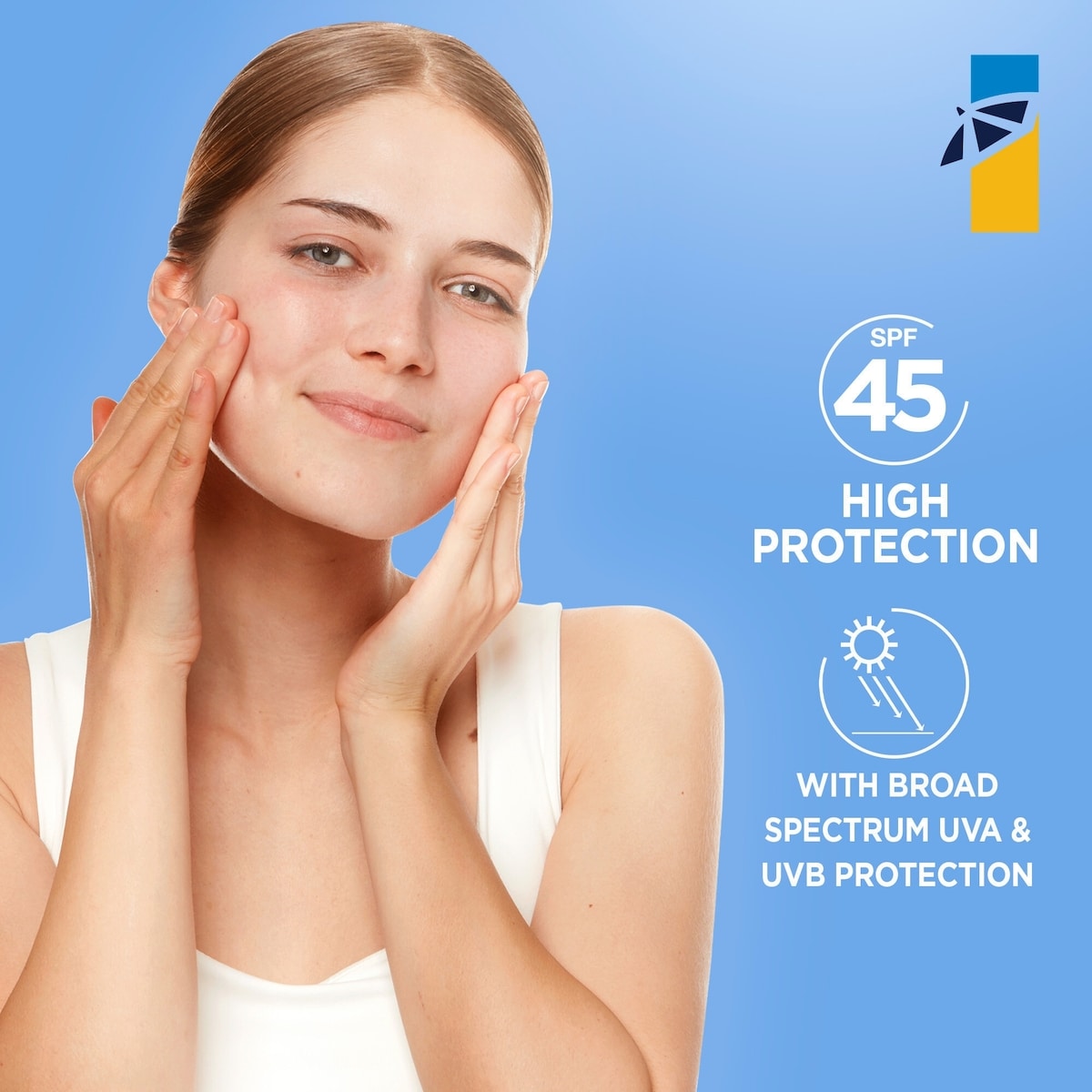 Crème solaire soin complet protection à large spectre
