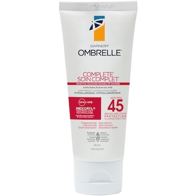 Crème solaire soin complet protection à large spectre, SPF 45
