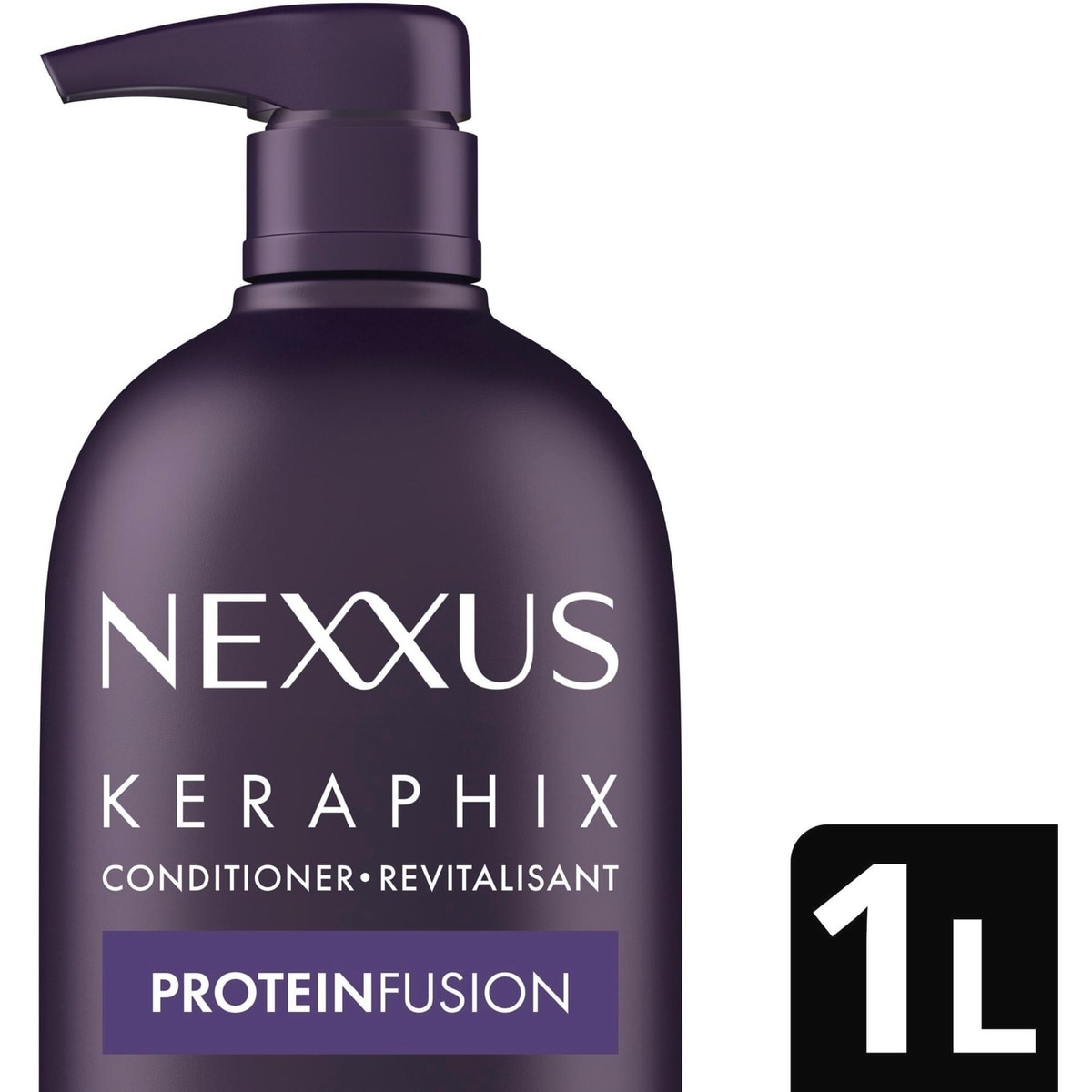 Nexxus Keraphix Damage Healing Conditioner for damaged, dry hair with ProteinFusion with keratin protein and black rice 1 L