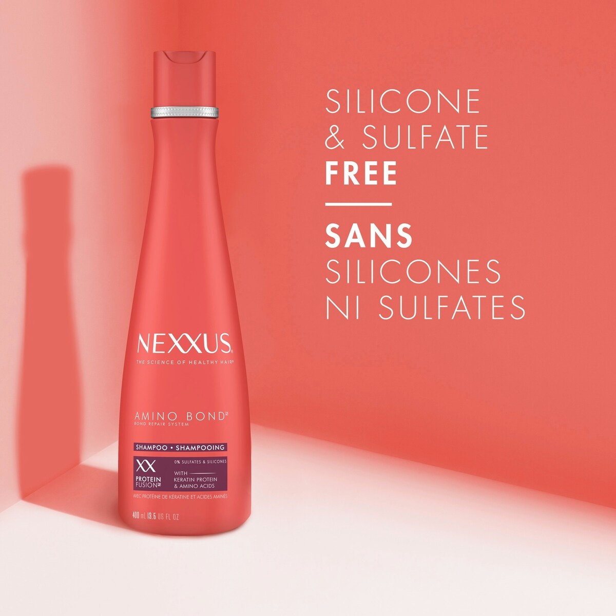 Amino Bond Shampoo for Damaged Hair Bond Repair System Sulfate-Free with Keratin Protein & Amino Acids