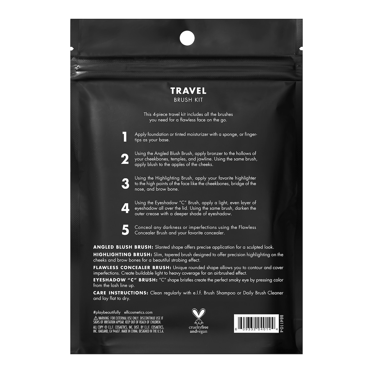 Ensemble De Pinceaux De Voyage Rose Doré