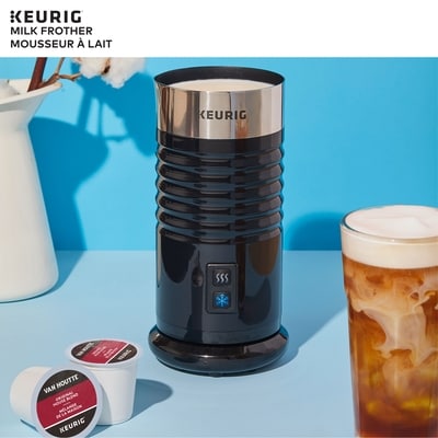 Mousseur à lait Keurig® pour les lattes et les cappuccinos, fonction mousse chaude et froide, Noir 7