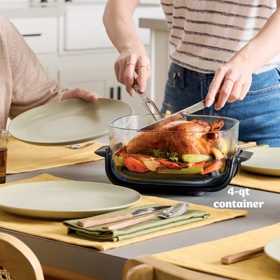 FN101CGY Crispi 4-in-1 Portable Glass Air Fryer Cooking System 2