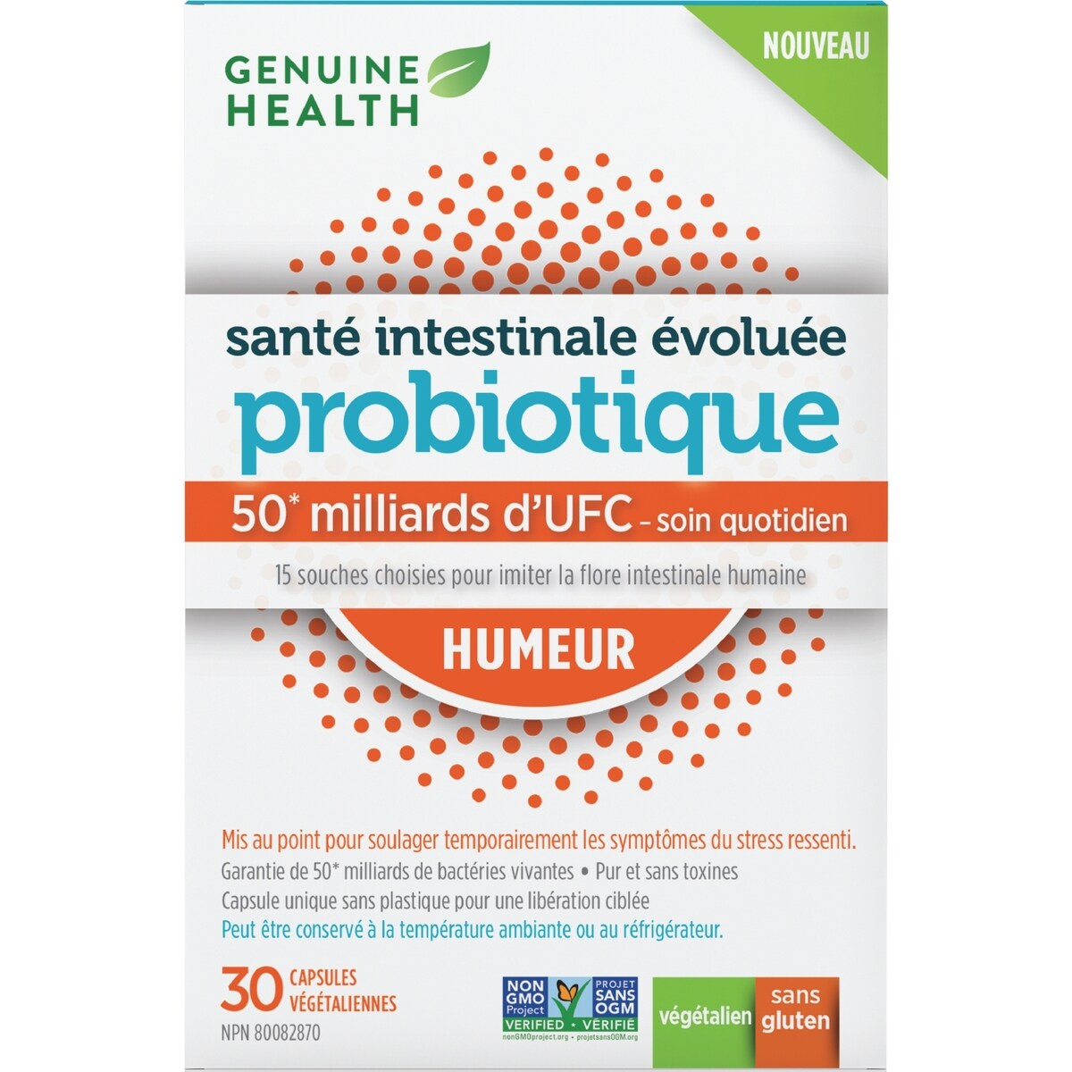 Santé Intestinale Évoluée Probiotique Humeur De Genuine Health
