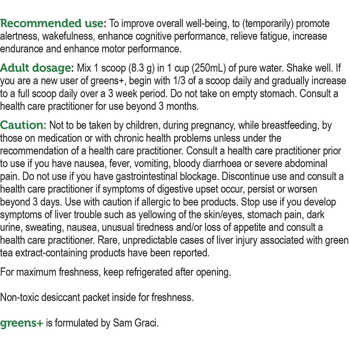 greens+ original unsweetened natural