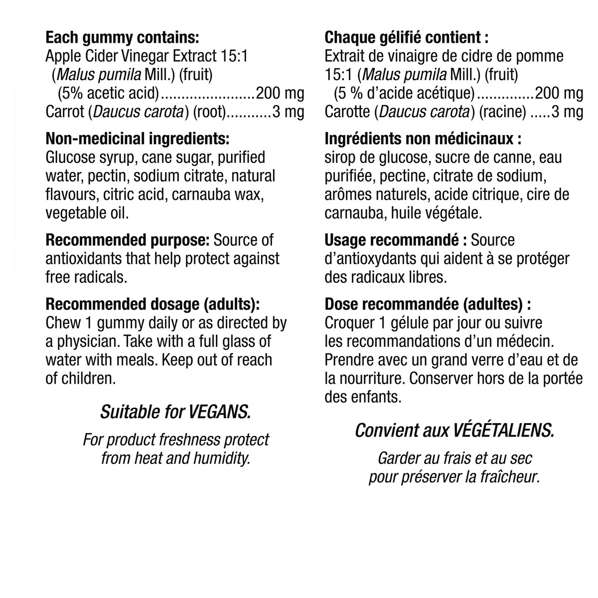 Vinaigre de cidre de pomme saveur de pomme