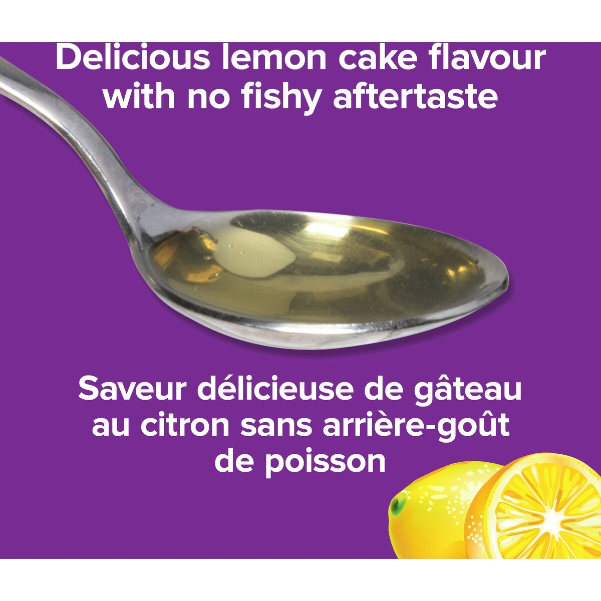 Pureté cristalline de l'océan Oméga-3 avec 1 000 UI Vitamine D3 1 250 mg AEP/ADH Gâteau au citron