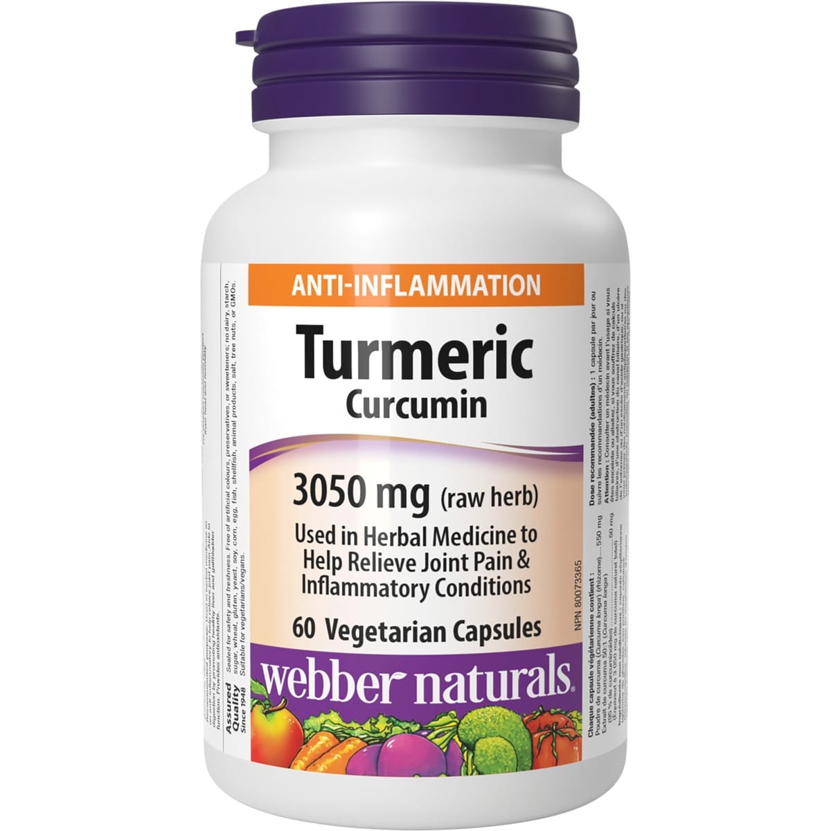 Webber Turmeric Curcumin 3,050 mg 60 Count