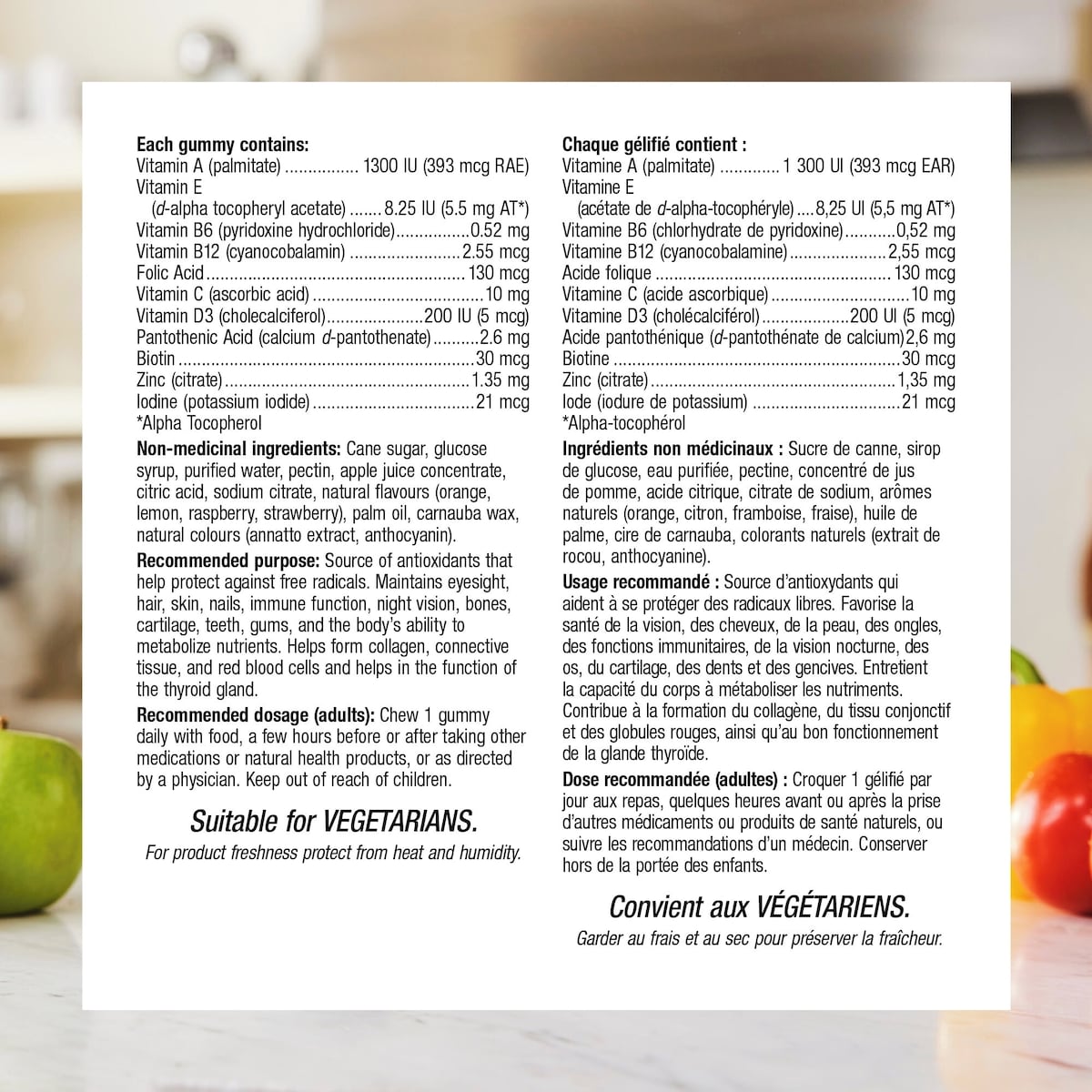Multivitamine  orange · framboise · citron