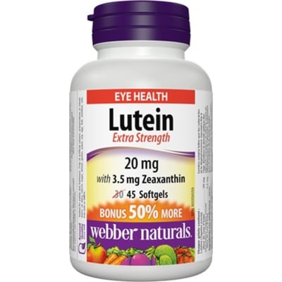 Lutein Extra Strength 20 mg with 3.5 mg Zeaxanthin
