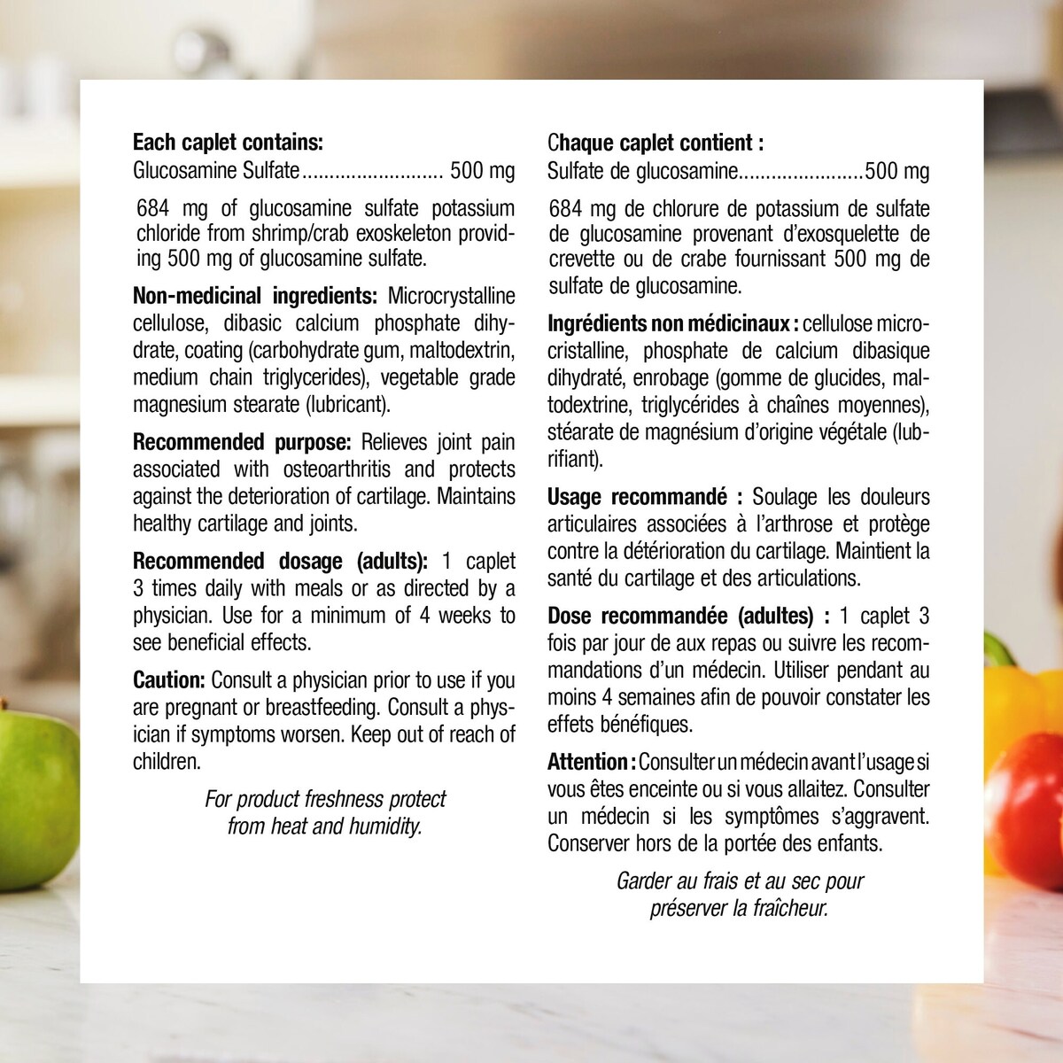 Sulfate de Glucosamine 500 mg