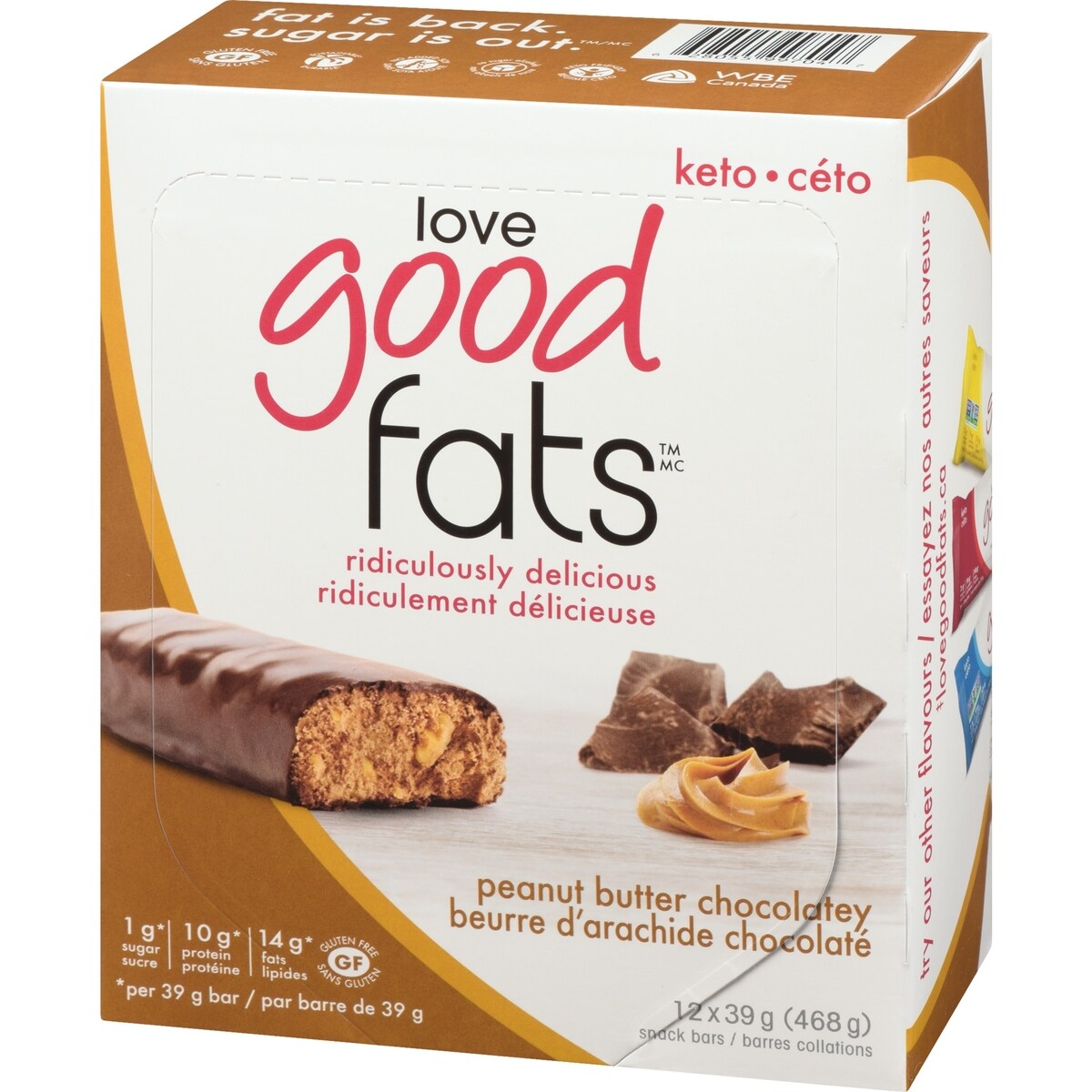 Barres collations cétos Beurre d’arachide chocolaté