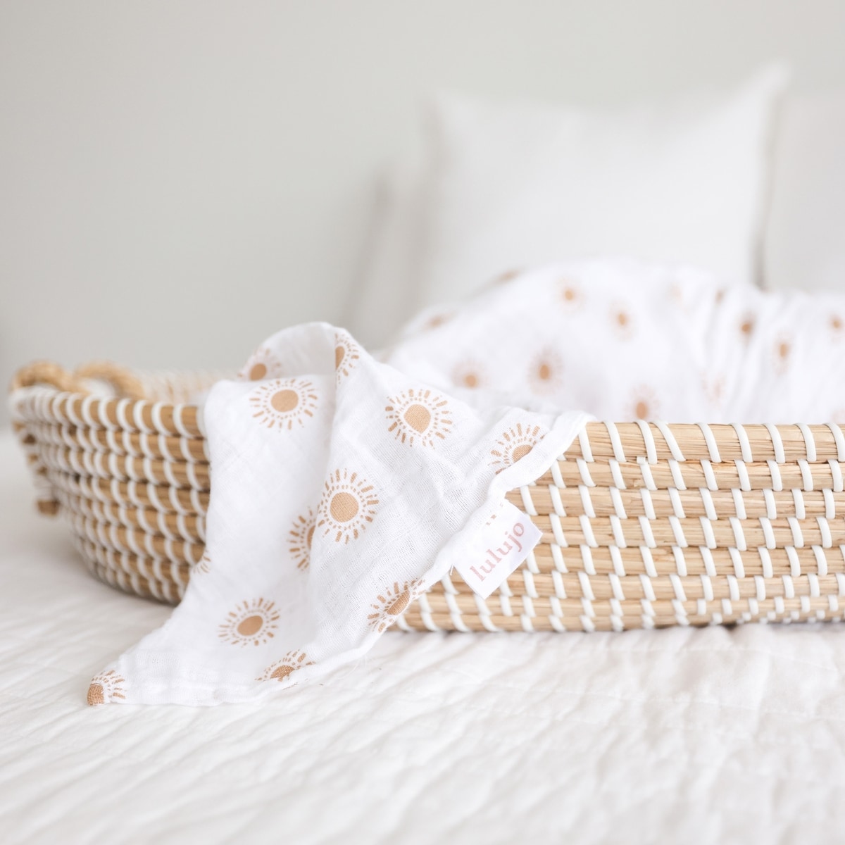 Couverture Bébé En Mousseline - Marguerites