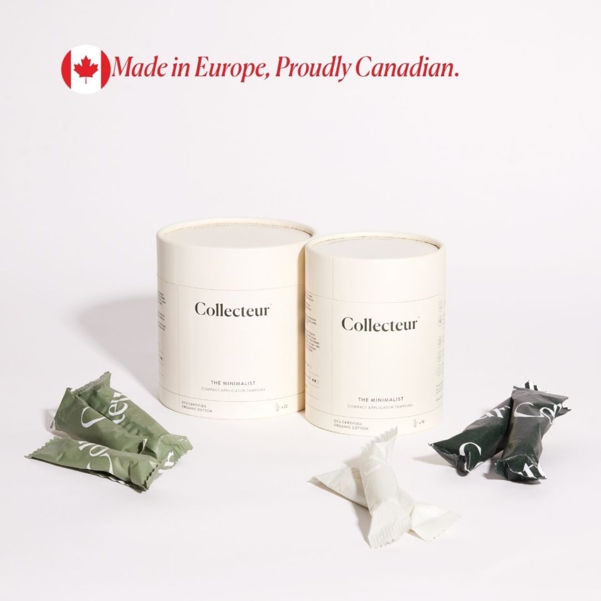 Tampons en coton 100 % biologique certifié, format varié