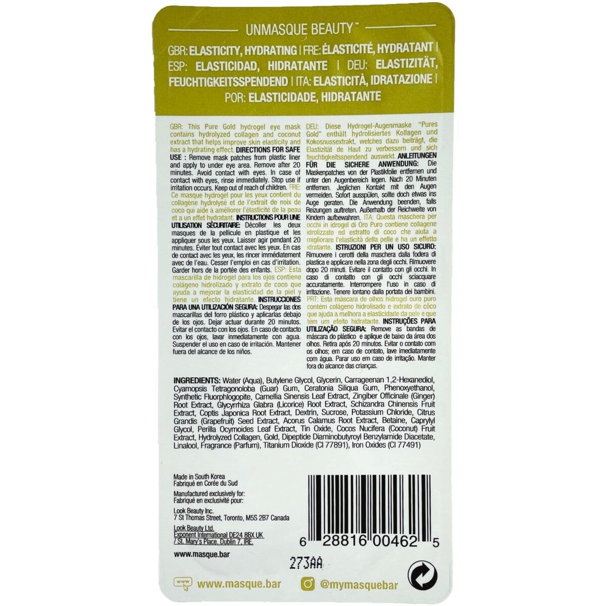 Pure Gold Hydro Eye Mask