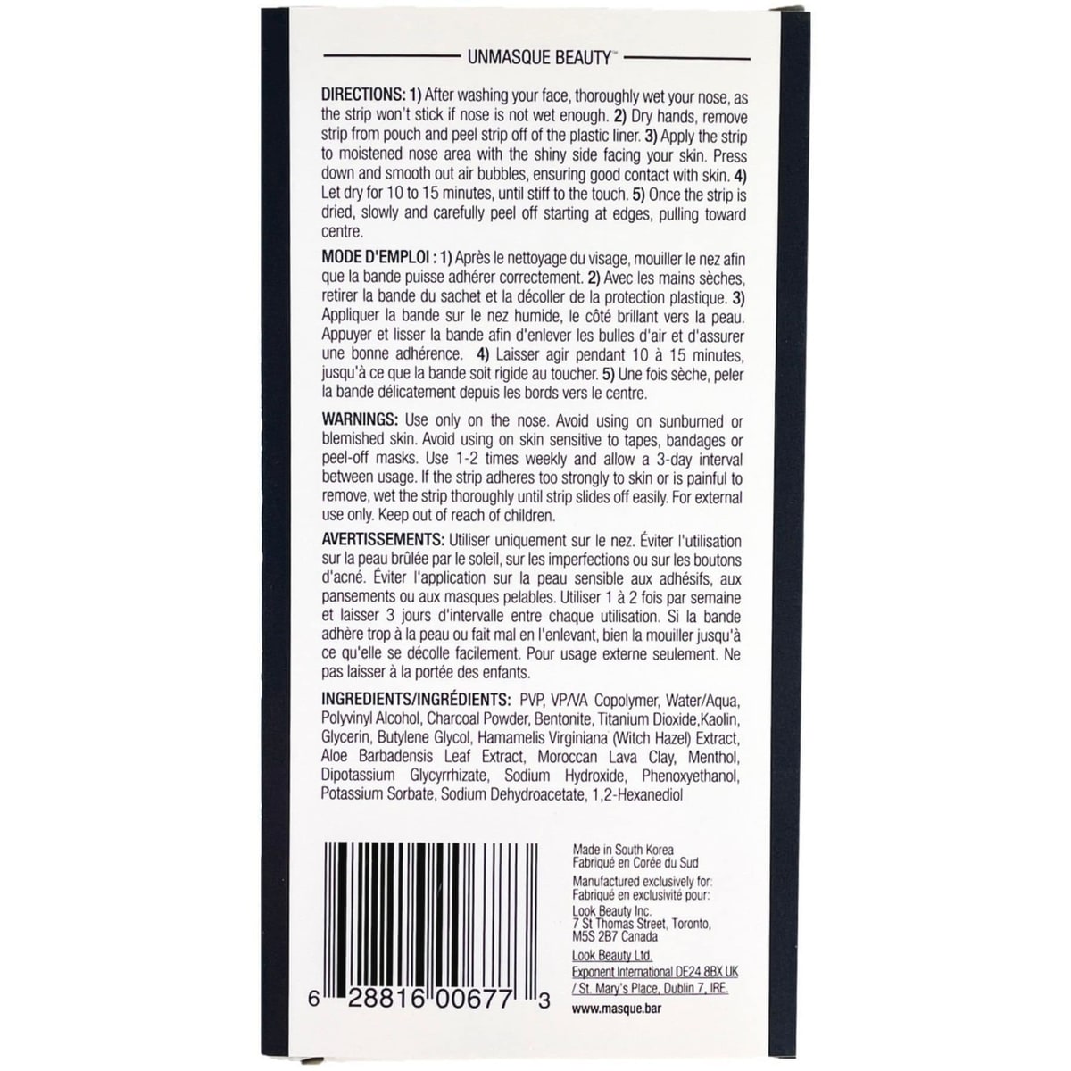 Charcoal Nose Strips