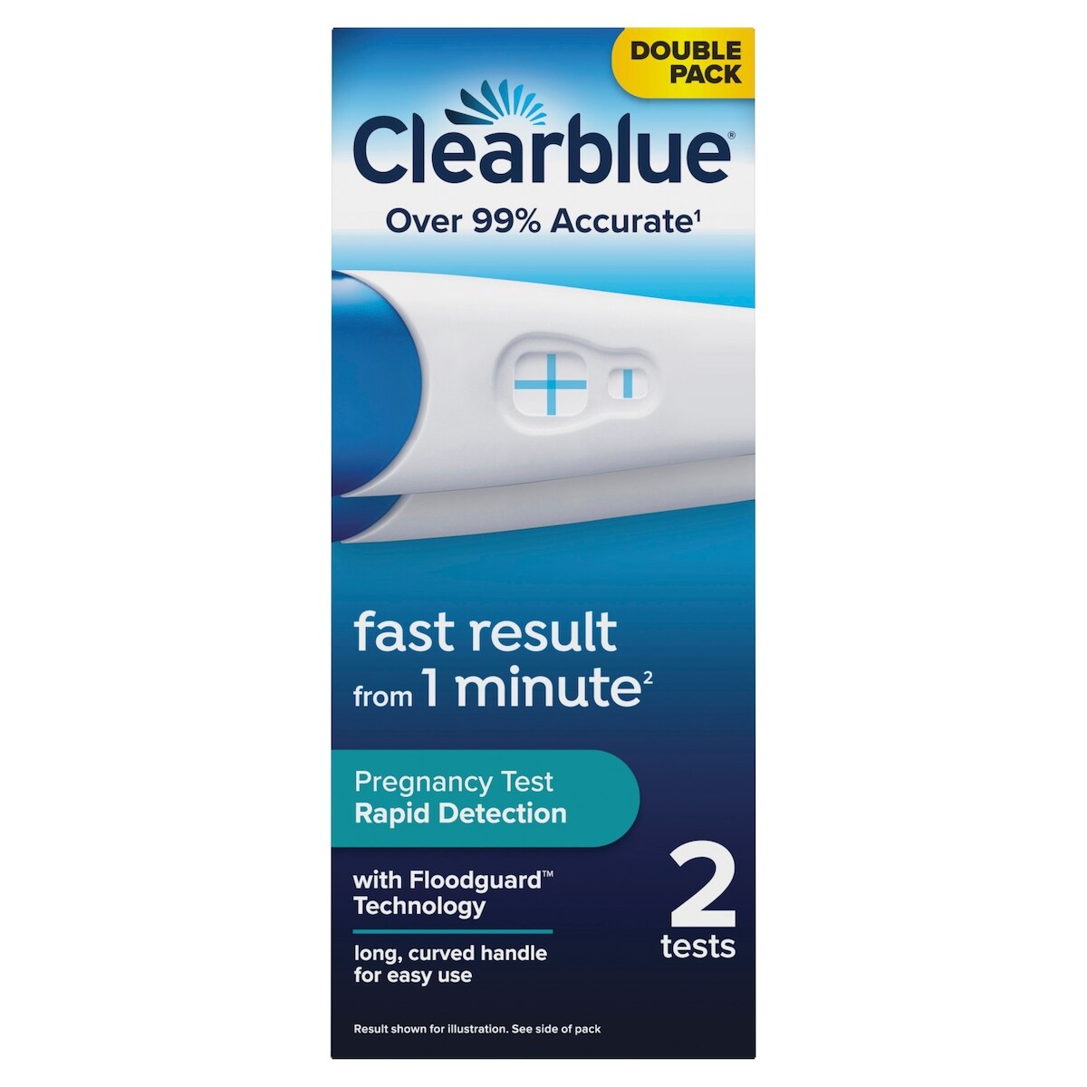 Clearblue Rapid Detection Pregnancy Test Kit, Home Pregnancy Test, 2 Tests 2 Count